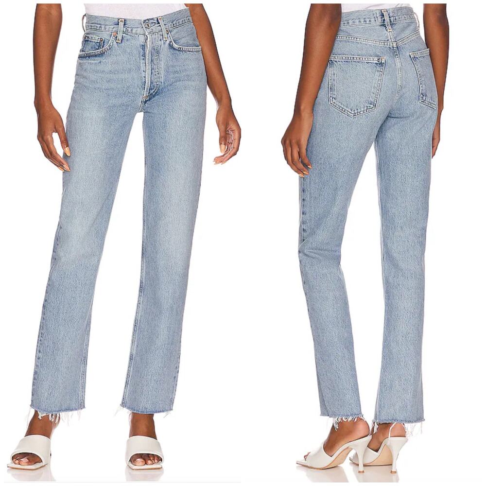 AGOLDE Lana Mid Rise Straight Jena Sway Wash